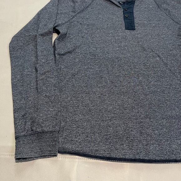 Vince‎ Men Cotton Henley T-Shirt Gray Long Sleeve Preppy Casual Minimal-M-4412 - Picture 2 of 8